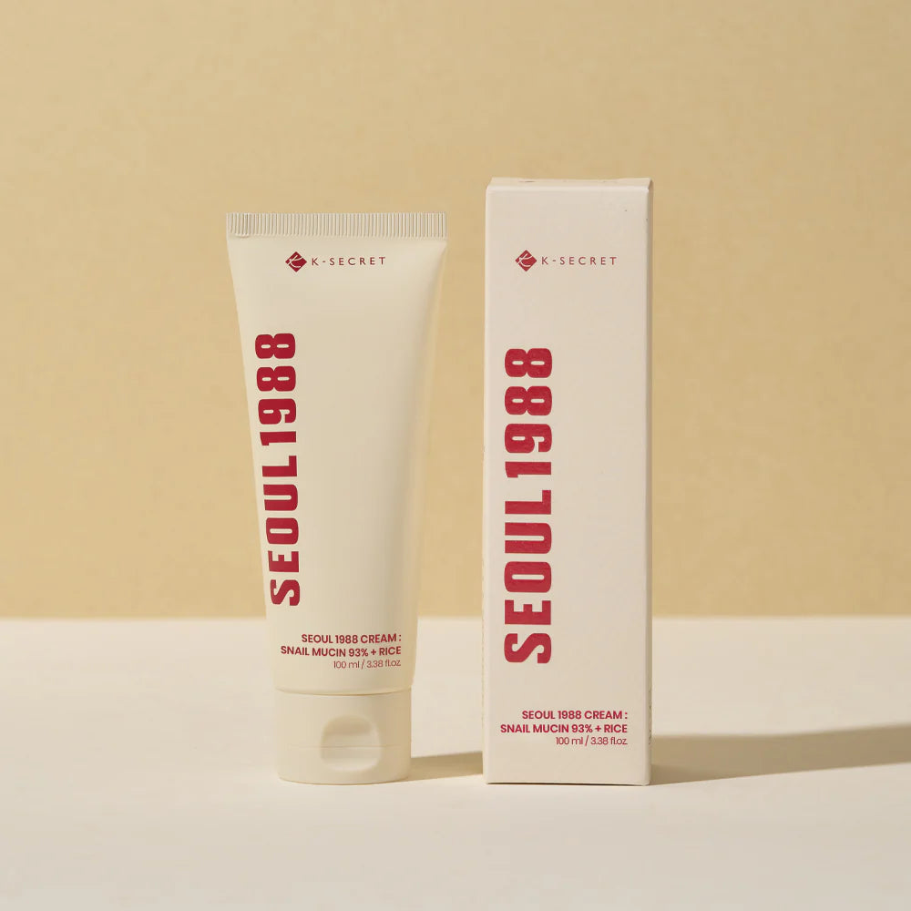 SEOUL 1988 Cream : Snail Mucin 93% + Rice K-SECRET, 100ml