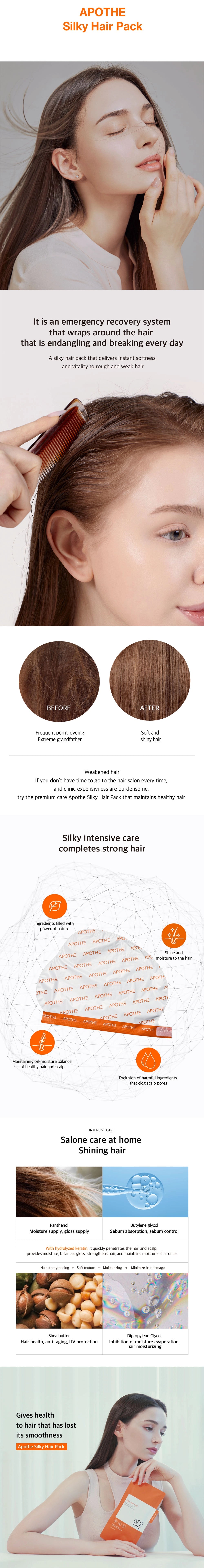 APOTHE Silky Hair Pack 35 ml * 1 pc