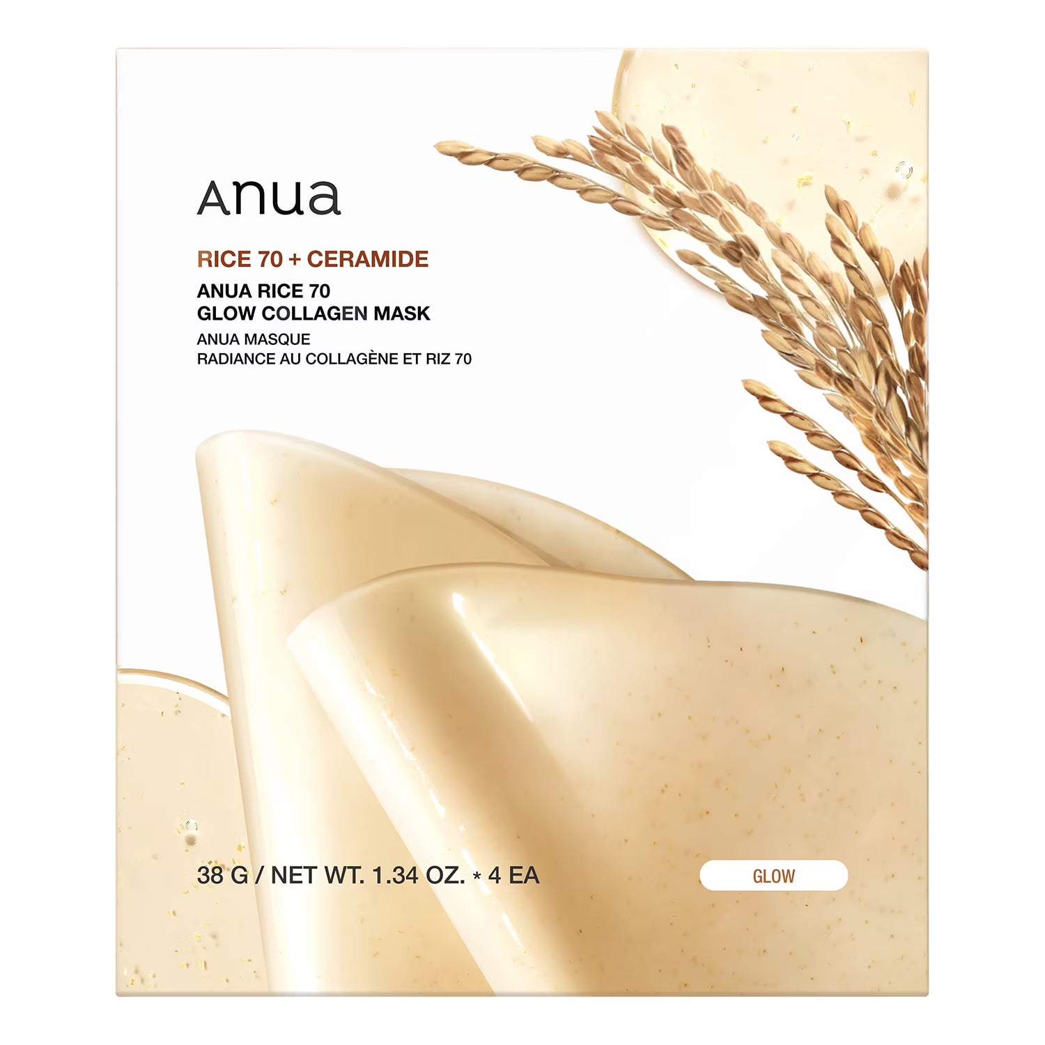 ANUA Rice 70 Glow Collagen Mask (38g)