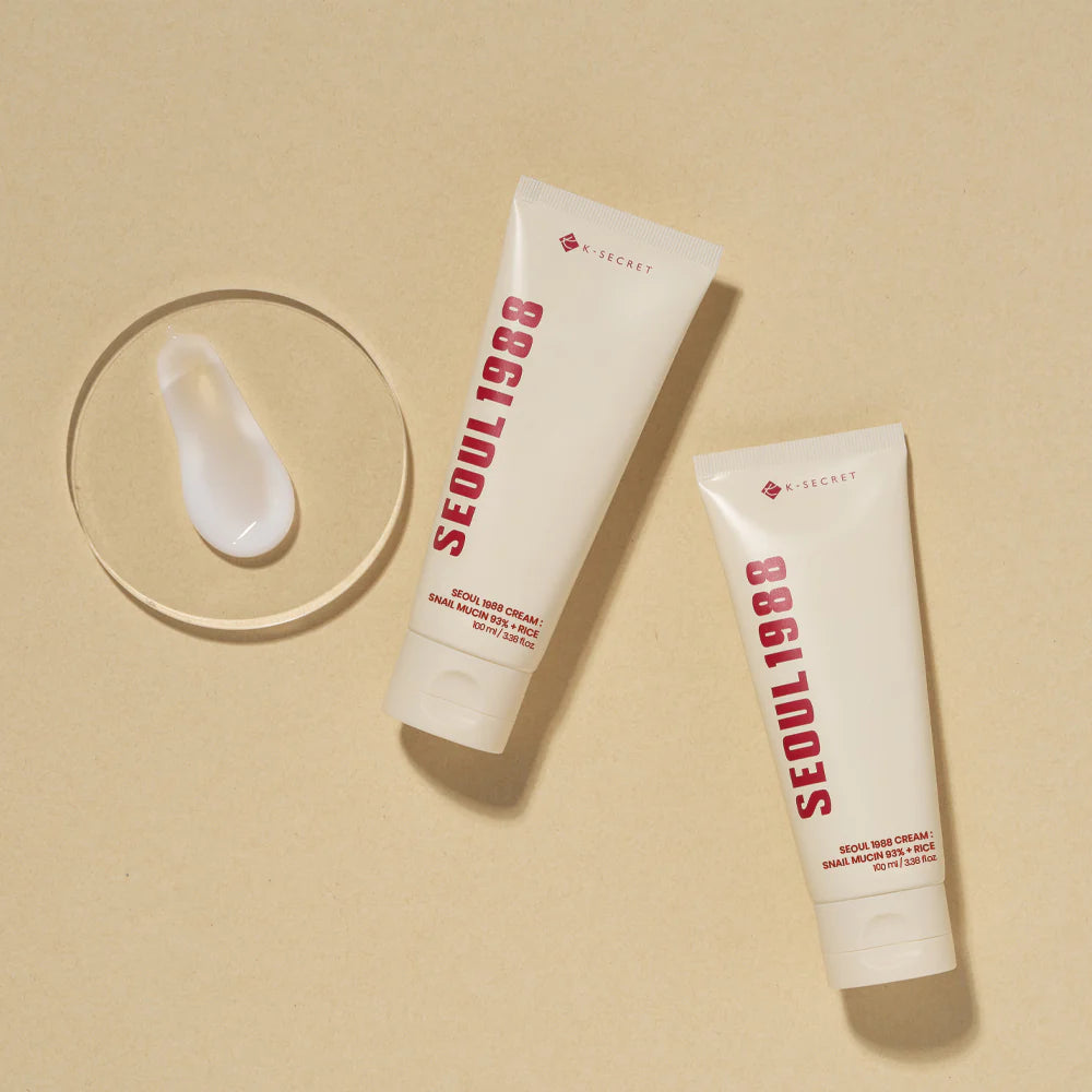 SEOUL 1988 Cream : Snail Mucin 93% + Rice K-SECRET, 100ml