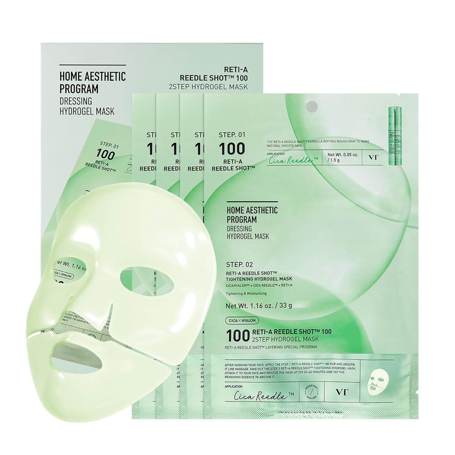 VT COSMETICS Reti-A Reedle Shot 100 2-Step Hydrogel Mask – 34.5 g