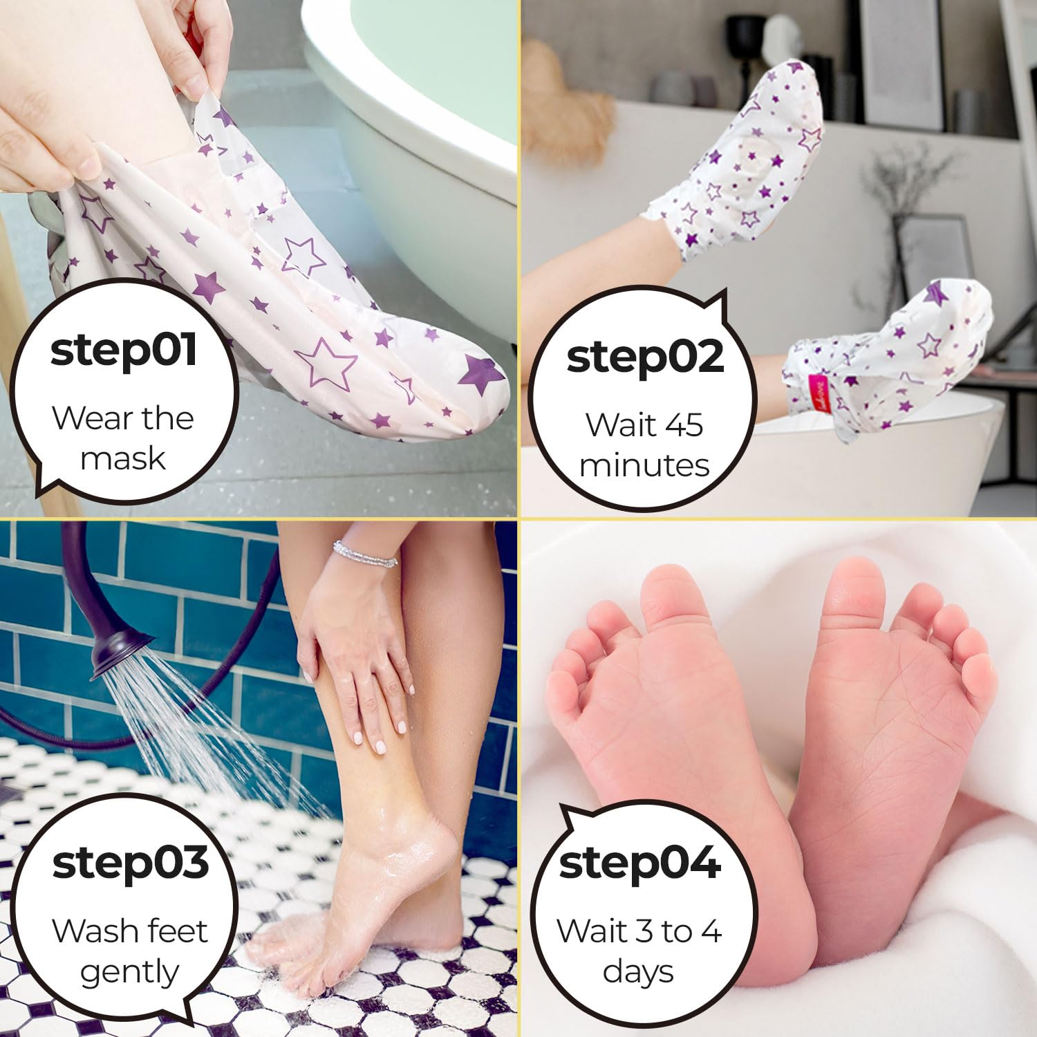 Look At My Foot Peel Mask (Bear) LOOK AT ME, 1 pair