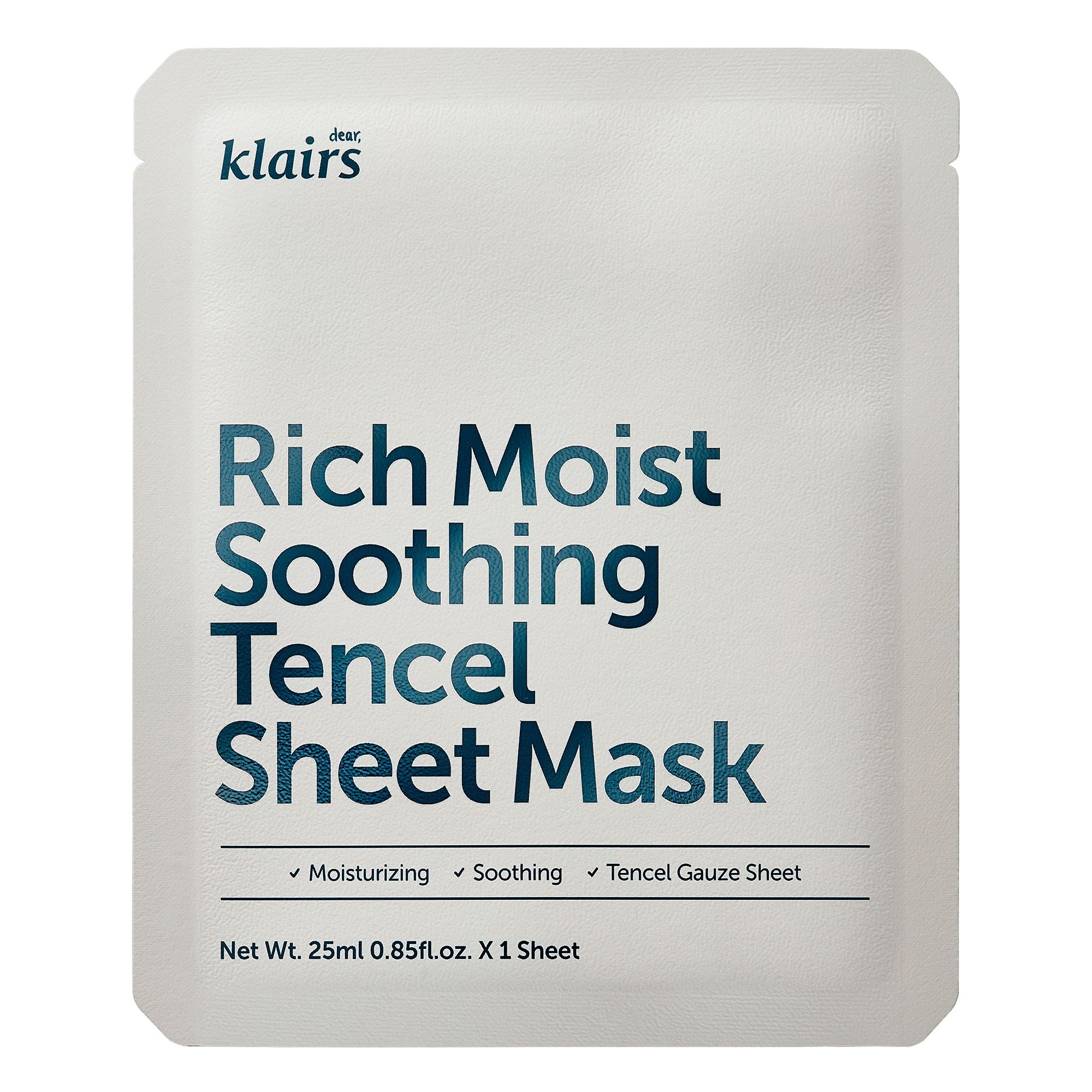 Dear Klairs Rich Moist Soothing Tencel Sheet Mask, 25 ml
