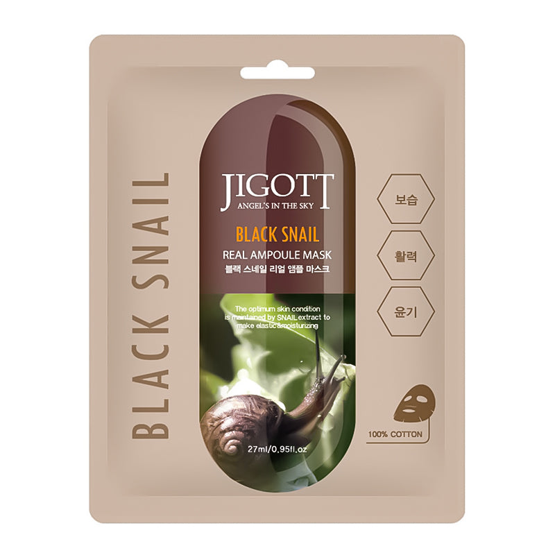 Jigott Black Snail Real Ampoule Mask 27 ml