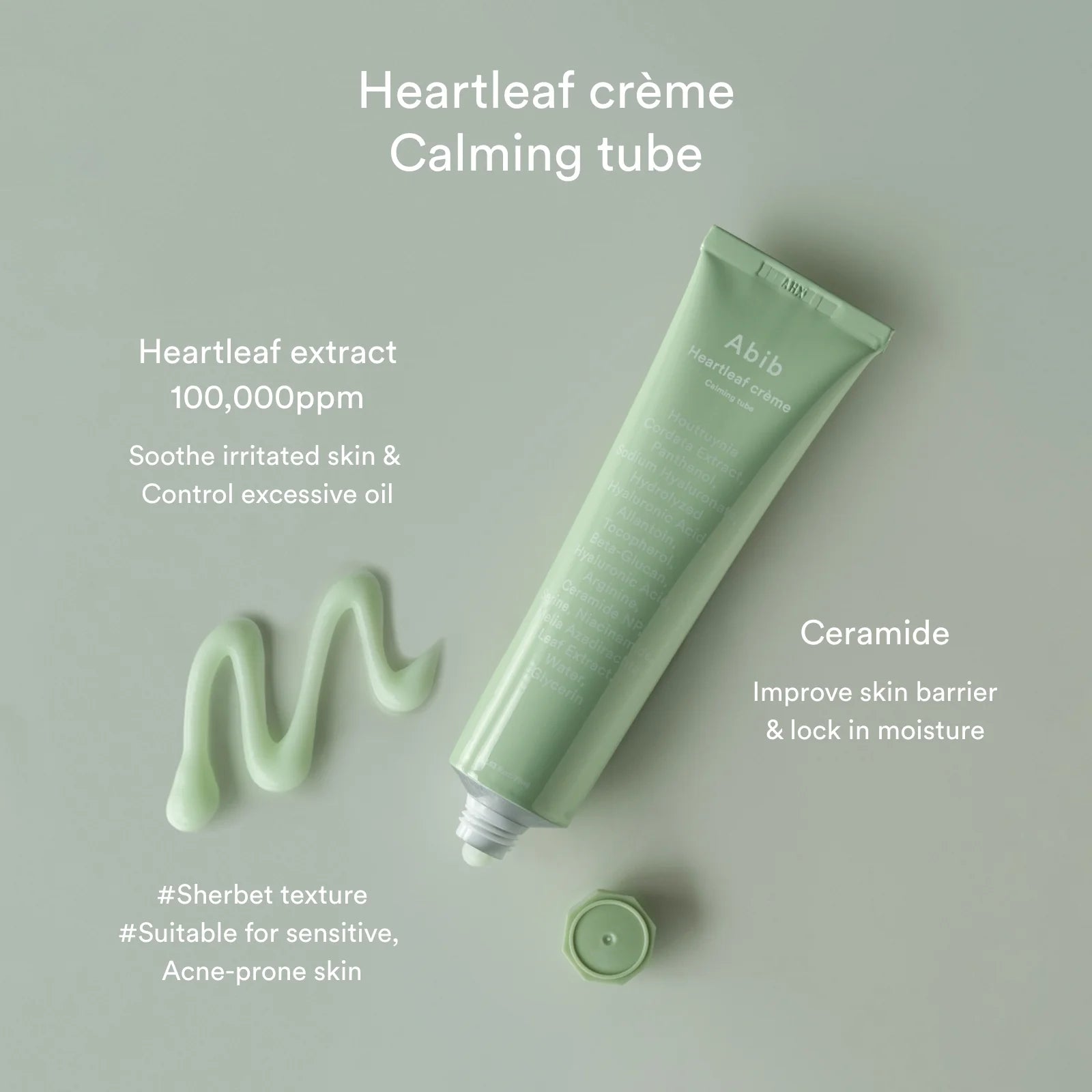 Heartleaf Cream Calming Tube Abib, 75ml