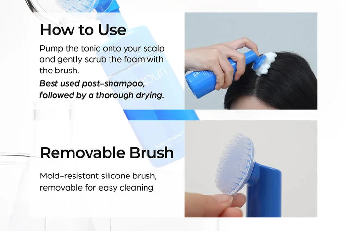 Seapuri  Scalpy Bubble Tonic - Anti-dandruff & hair loss tonic with application brush