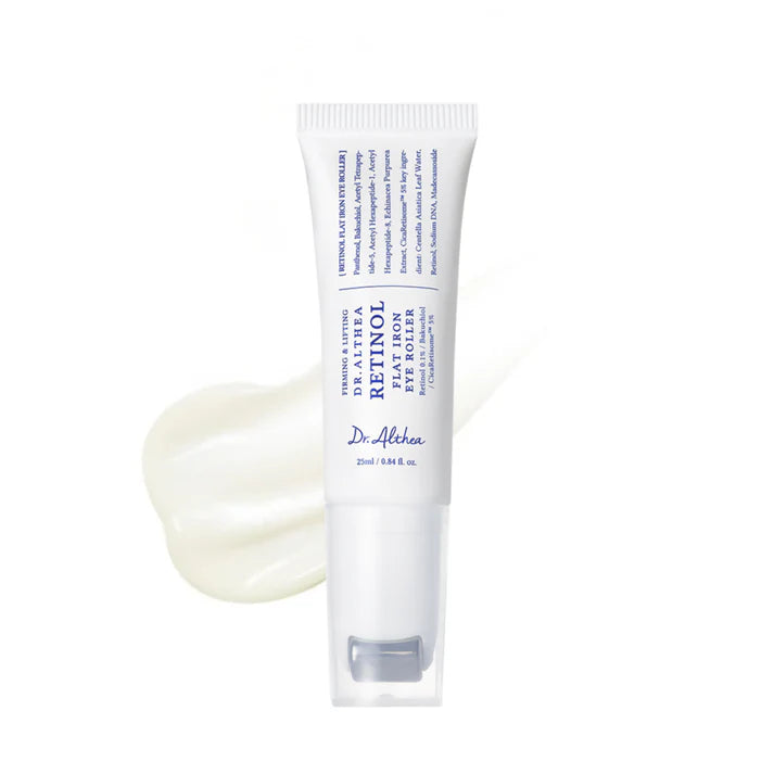 Dr. Althea – Retinol Flat Iron Eye Roller (Retinol + Bakuchiol Eye Serum with Massage Roller)