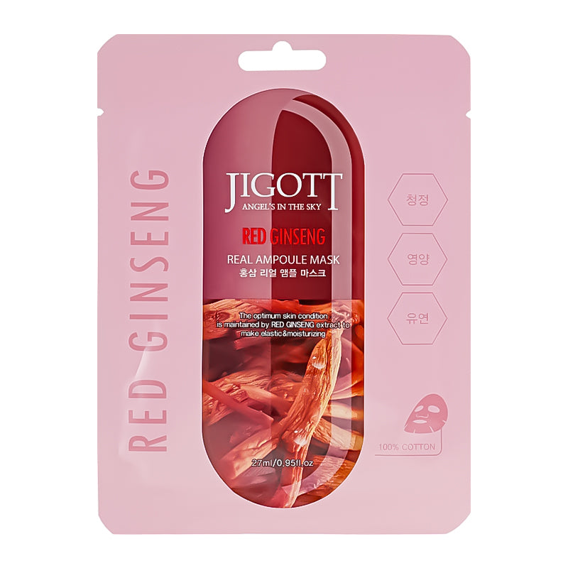 JIGOTT RED GINSENG Real Ampoule Mask 27 ml