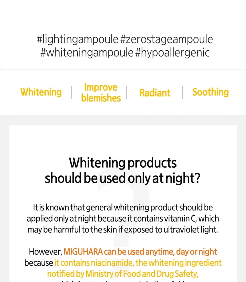 MIGUHARA - Ultra Whitening Perfect Ampoule Jumbo 50ml