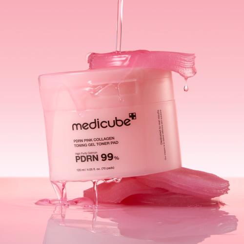 Medicube PDRN PINK COLLAGEN TONING GEL TONER PAD 70ea