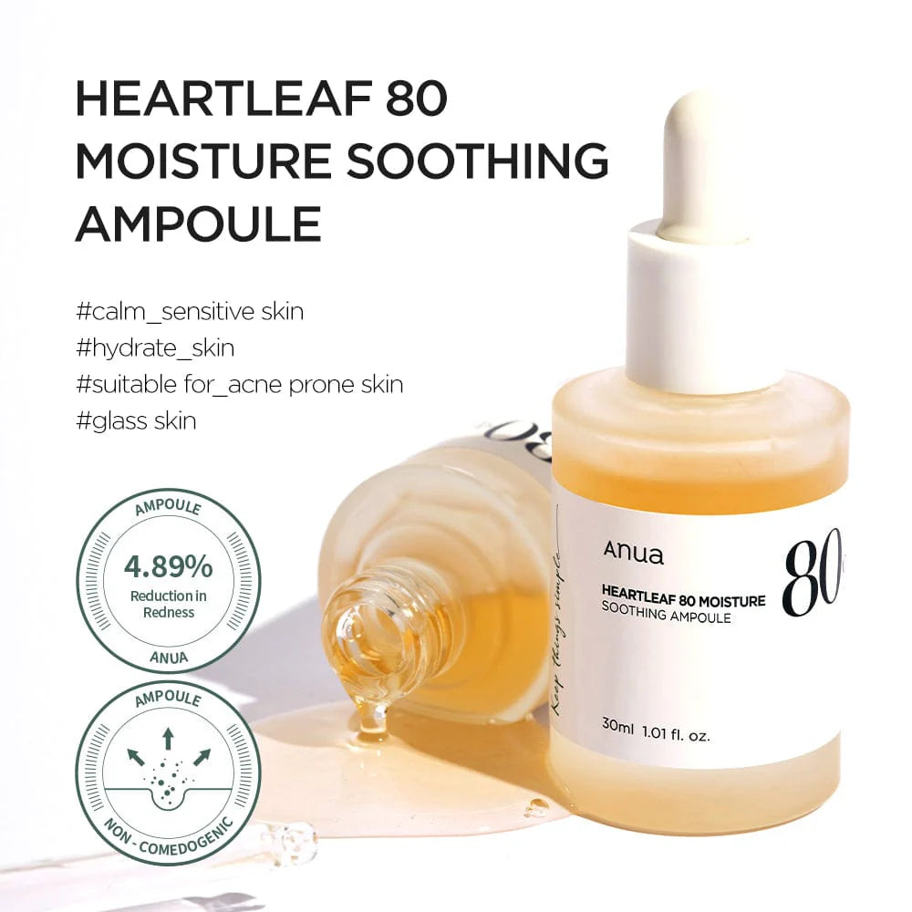 Heartleaf 80% Moisture Soothing Ampoule ANUA, 30ml