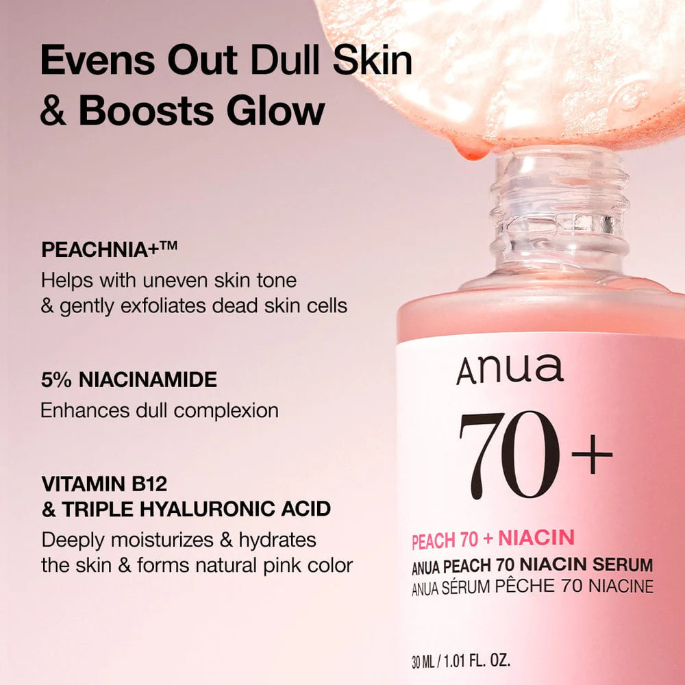 Peach 70% Niacinamide Serum ANUA, 30ml