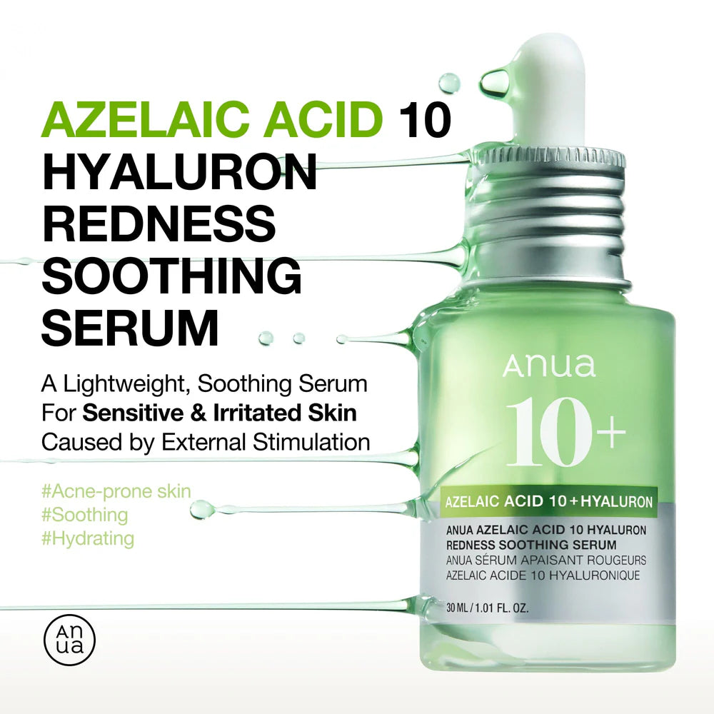 Azelaic Acid 10 Hyaluron Redness Soothing Serum ANUA, 30 ml