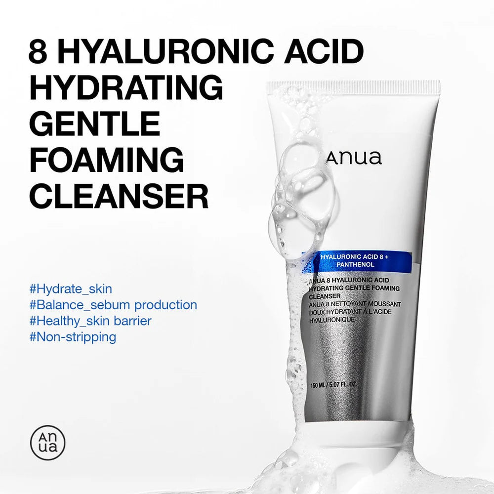 8 Hyaluronic Acid Hydrating Gentle Foaming Cleanser ANUA, 150 ml