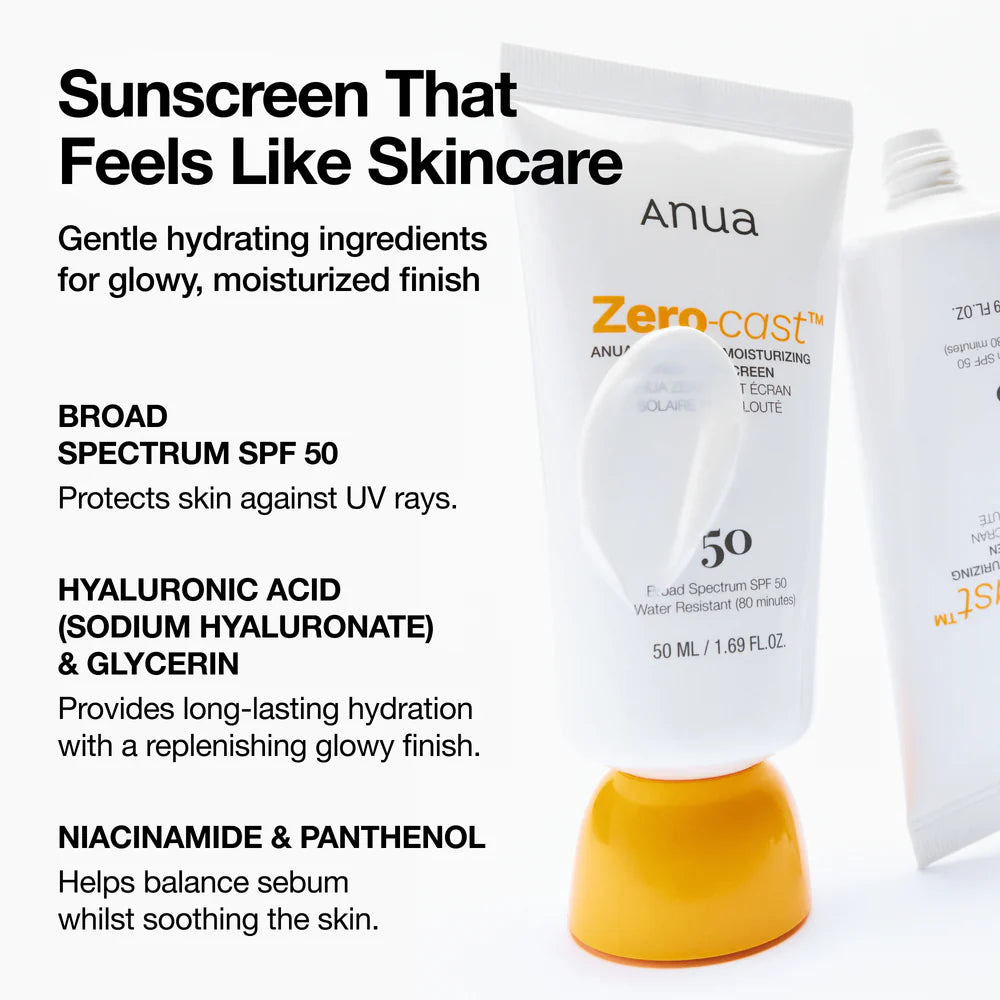 Zero-cast Moisturizing Finish Sunscreen Anua, 50ml