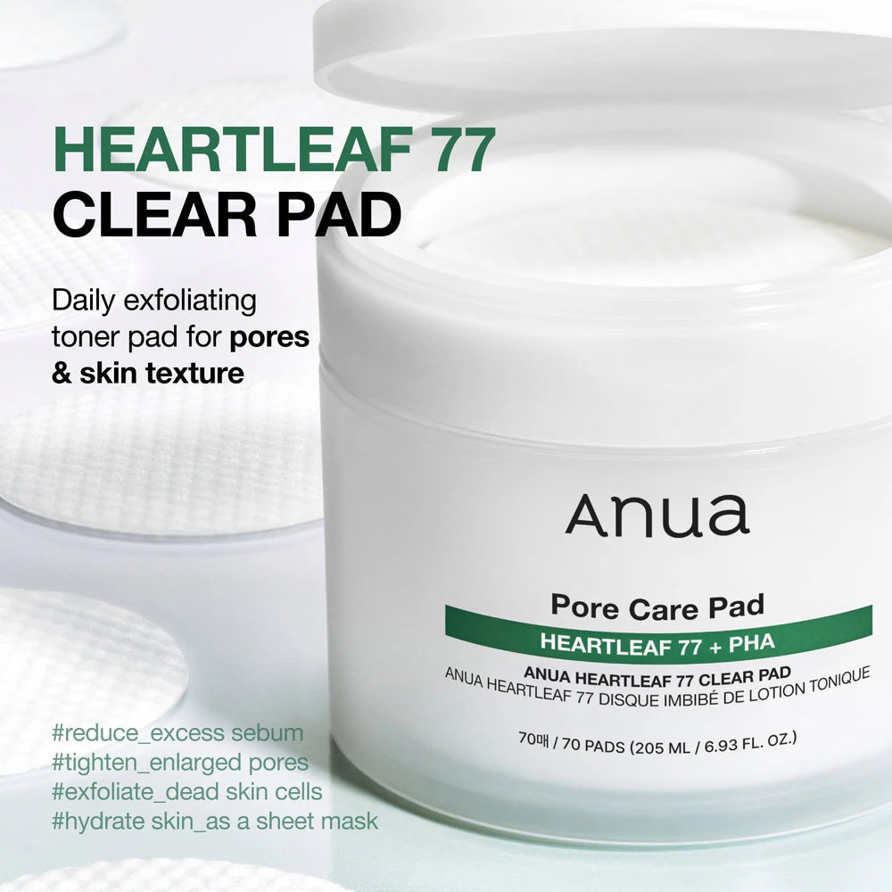 Heartleaf 77 Clear Pad ANUA, 160ml (70 pads)