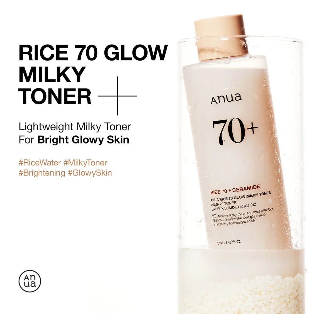 Rice 70 Glow Milky Toner ANUA, 250 ml