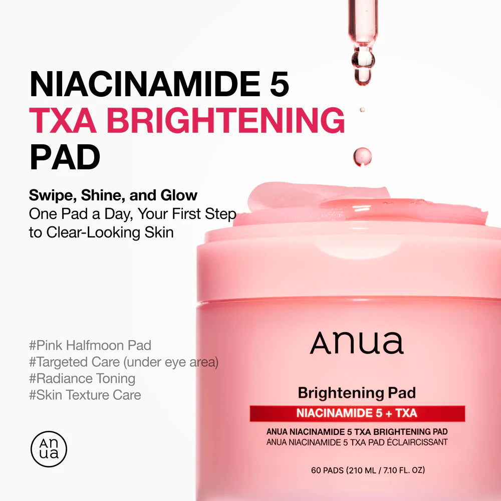 Brightening Niacinamide 5 + TXA 210ml Anua, 60 pads