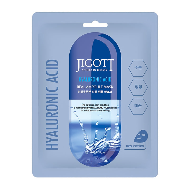 Jigott Hyaluronic Acid Real Ampoule Mask 27 ml