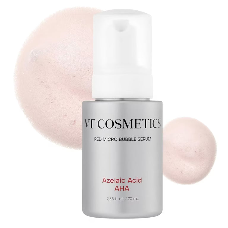 VT Cosmetics – Micro Bubble Red Serum, Azelaic Acid AHA, 70ml